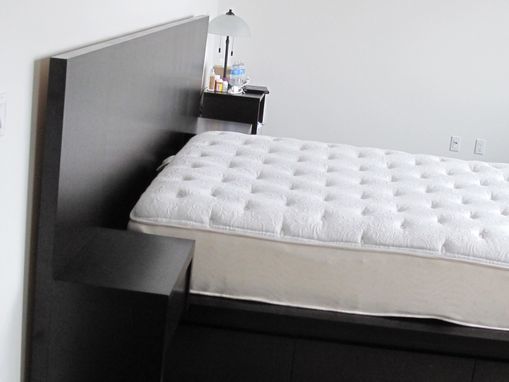 Custom Made Modern Espresso Bed With Storage