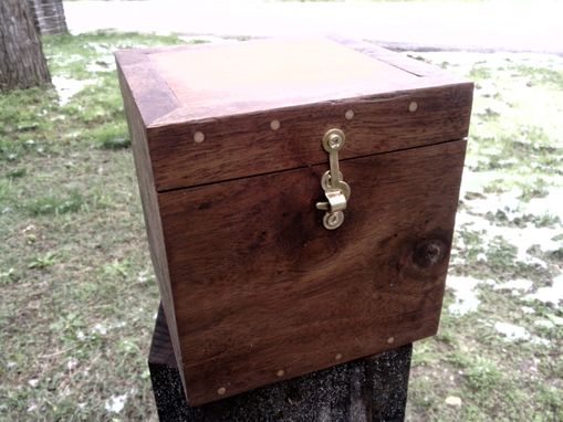 Custom Made Reclaimed Wooden Pet Urn In Walnut