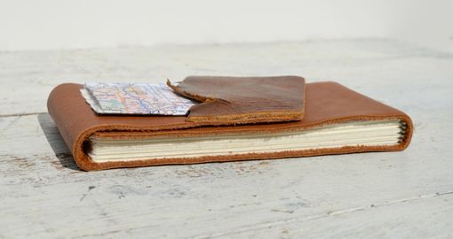 Custom Made Handmade Leather Bound Pocket Notebook & Farm Ledger