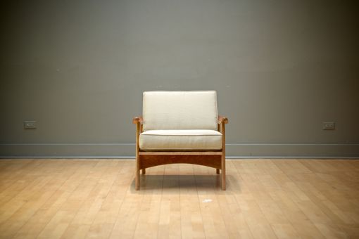 Custom Made Mid Century Modern Upholstered Lounge Chair