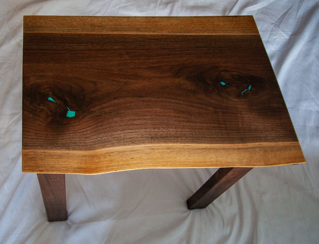 Hand Made Live Edge End Table by Bench Dog Woodworks