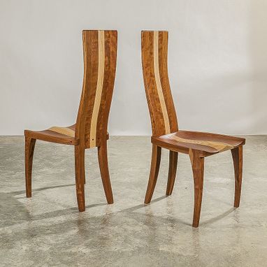 Hand Crafted Dining Chairs, Wood Dining Chairs In Cherry And Curly ...