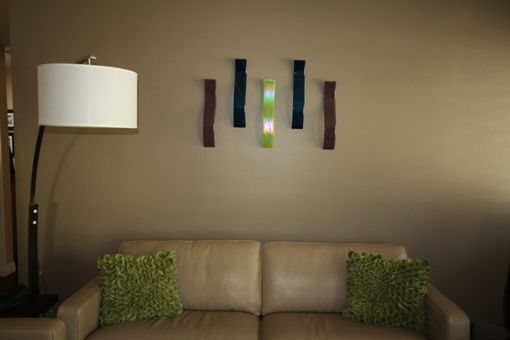 Custom Made Fused Glass Wall Sculpture