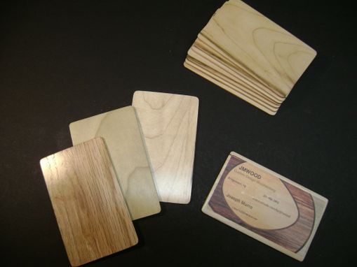 Custom Made Business Card Hardwood Placards