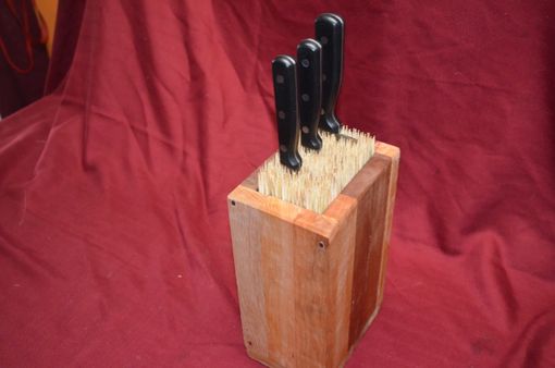 Custom Made Knife - Sword - Tool Block Universal Kitchen Storage With Hand Cut Nails
