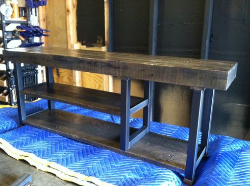 Custom Made Reclaimed Wood Storage Bench.