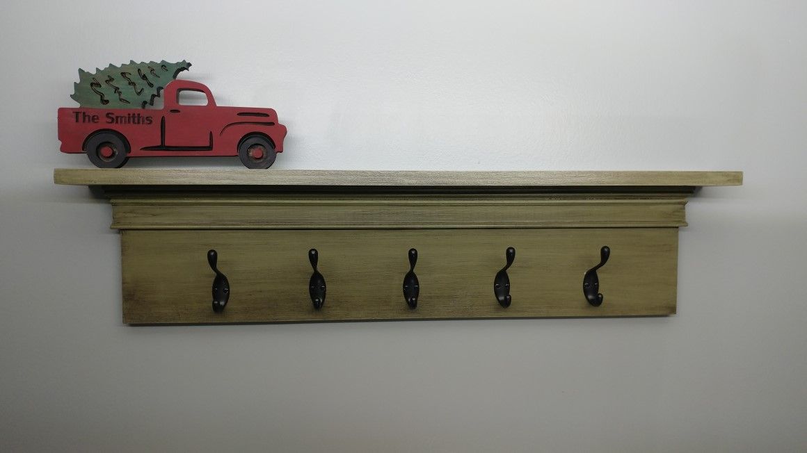 Buy Hand Crafted Elegant Coat Rack With Shelf, made to order from Jodi