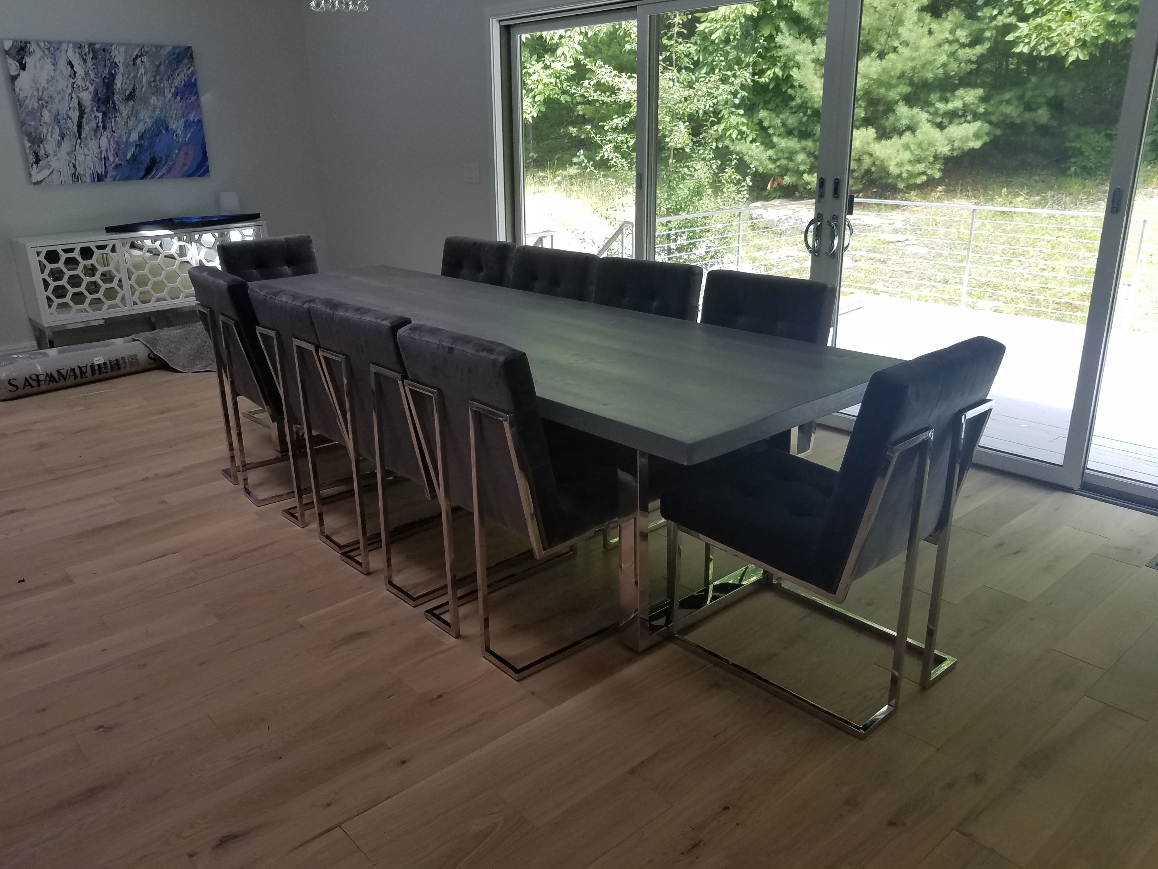 Hand Made Modern Dining Table by Family Sawmill Restorations and