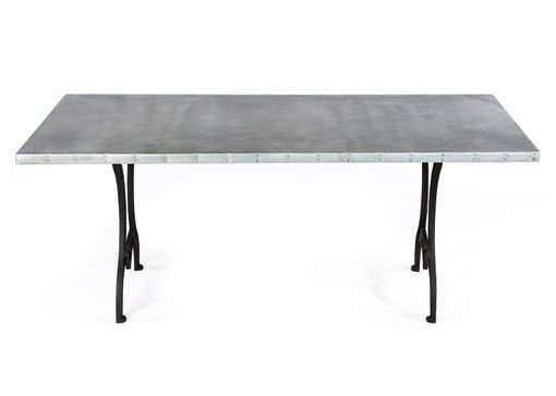 Custom Made Zinc Table Zinc Dining Table - Geneva Zinc Top Table