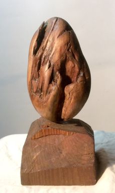 Custom Made Burl Wood Egg Sculpture