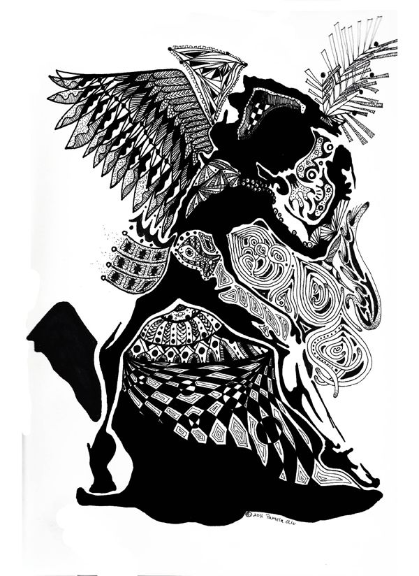 Hand Crafted Art Of Chaos (Pen & Ink Drawings) by Pamela Olin Designs