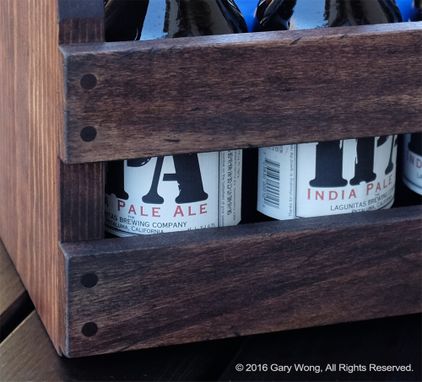 Custom Made Personalized Wooden Beer Caddy, Beer Tote, Beer Carrier