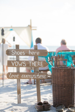 Custom Made Shoes Here Love Everywhere Rustic Beach Sign, Wedding Beach Decor