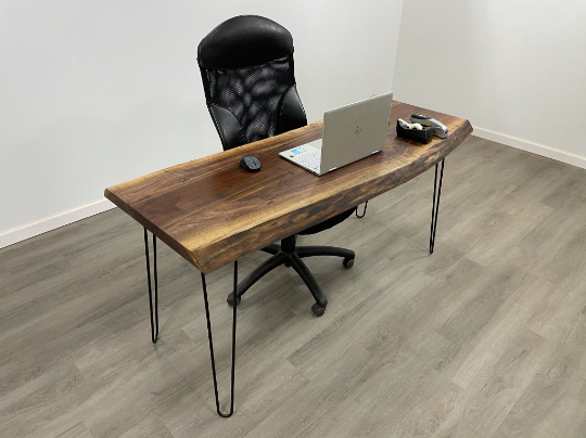 Custom Wood Desk, Solid Wood Desk, Computer Desk Wood, Dark Wood Desk ...