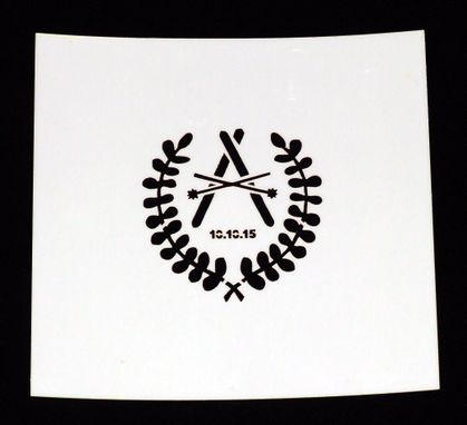 Custom Made Laser Cut Mylar Stencil - Logo