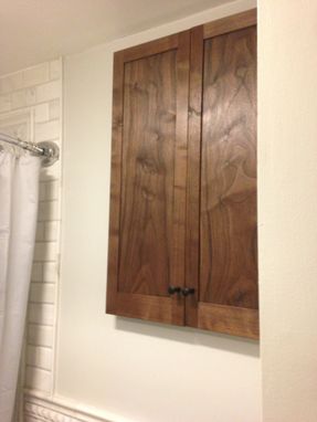 Custom Made Walnut Bathroom Cabinet