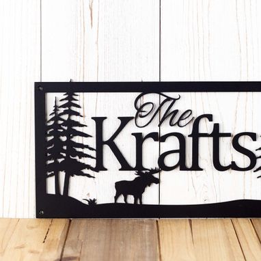 Custom Made Deer Metal Signs Personalized, Last Name Sign For Wall, Signs Custom Outdoor, Doe