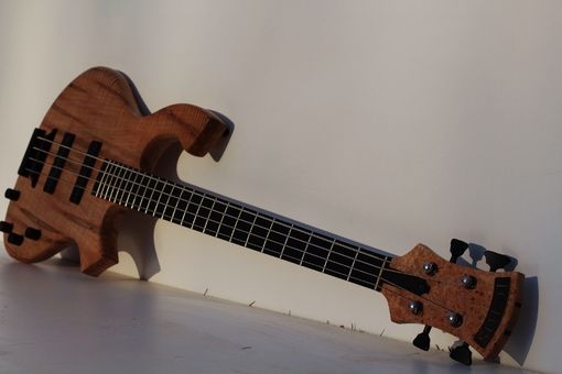 Custom Made 4 String Electric Bass Guitar Curly Ambrosia Maple