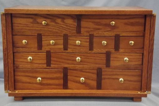 Custom Made Locking Multi-Drawer (Or Apothecary Style) Jewelry Box
