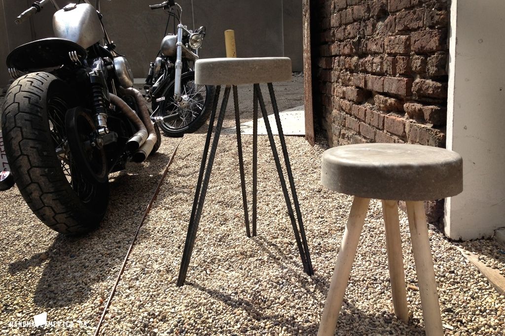 Handmade Concrete Bucket Stool by Handmade America