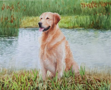 Custom Made Watercolor Dog Portrait! Customize Anything For Any Occasion. All We Need Is A Photo And An Idea