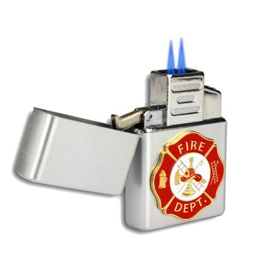 Custom Made Double Flame Butane Torch Lighter With Military Emblem