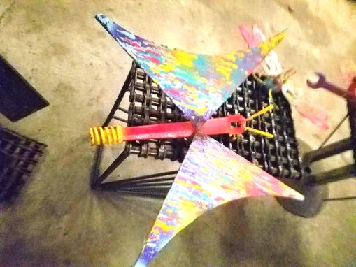 Custom Made Metalwork Outdoor Butterfly Garden Decor Stake By Raymond Guest