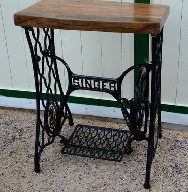 Custom Made Treadle Base With Slab Top