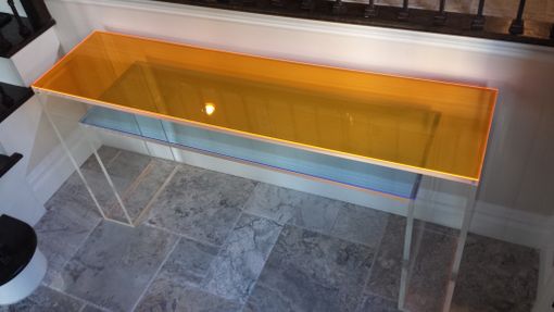 Custom Made Console Table - Double Layer With Color Overlay - Handcrafted , Custom Sizing Welcome