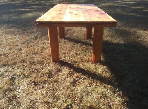 Custom Made Rustic Refined Reclaimed Pine Table With Heavy Saw Kerfs And Locking Extensions 1 Left