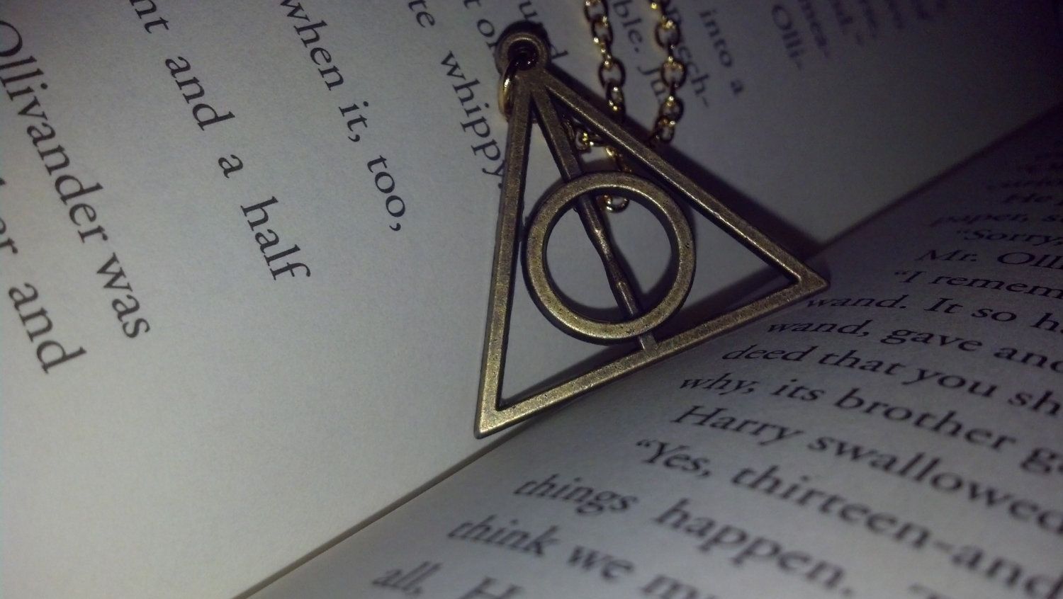 Buy a Hand Made Sale Harry Potter Inspired Deathly Hallows Necklace In ...