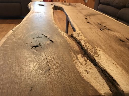 Custom Made Live Edge White Oak Coffee Table