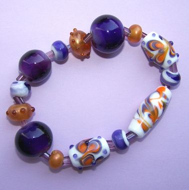 Custom Made Graceful Viola Lampwork Beads