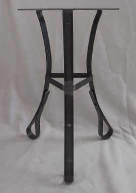 Custom Made Wrought Iron Table Base, Forged Steel Legs, Iron Table Top Support