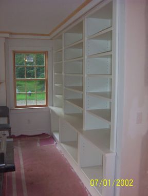 Custom Made Painted Built In Bookcase