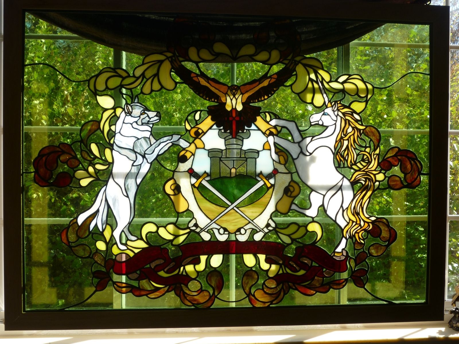 Handmade Family Coat Of Arms In Stained Glass by The Last 