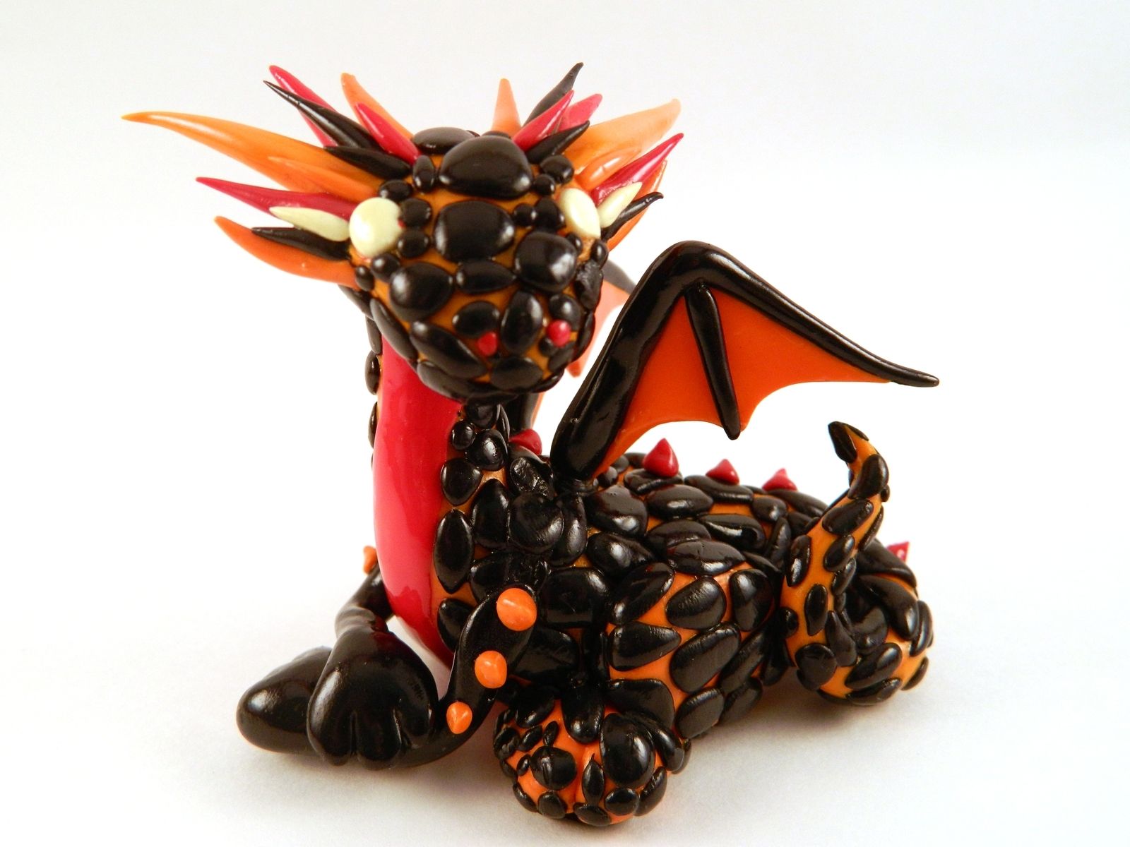 clay sculptures of dragons