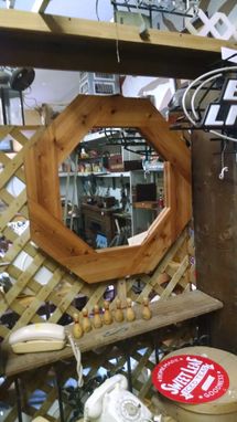 Custom Made Octagon Shaped Mirror Louisiana Backwater Cypress
