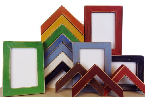 Custom Made Handmade Picture Frames - Hand Distressed Milk Paint Photo Frames