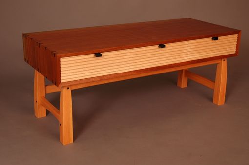 Custom Made Sapele Low Bench With Ebony Detail.