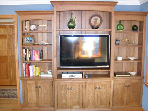 Custom Made White Oak Entertainment Center by Norman 