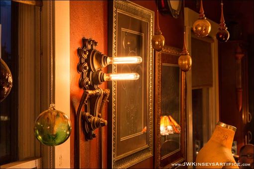 Custom Made Hesterion Wall Sconce: A Hand Made Light Fixture In An Industrial Style
