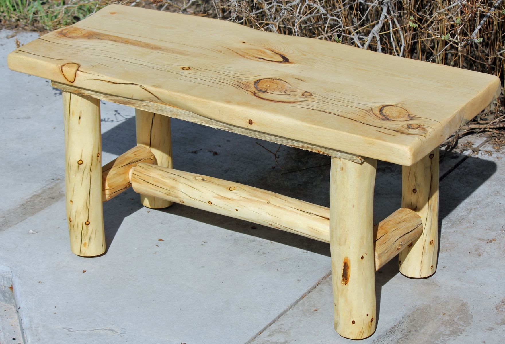 Hand Crafted Rustic Log End Tables