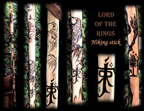 Custom Made Lord Of The Rings - Gift - Wood Anniversary Gift - Hiker Gift  - Retirement Gift,Walking Stick