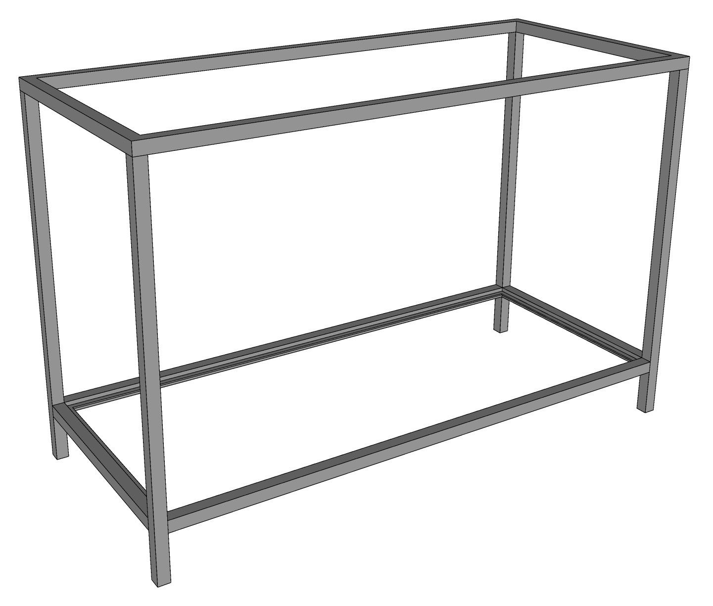 Hand Made Metal Bathroom Vanity Base (Emory) by Urban Ironcraft