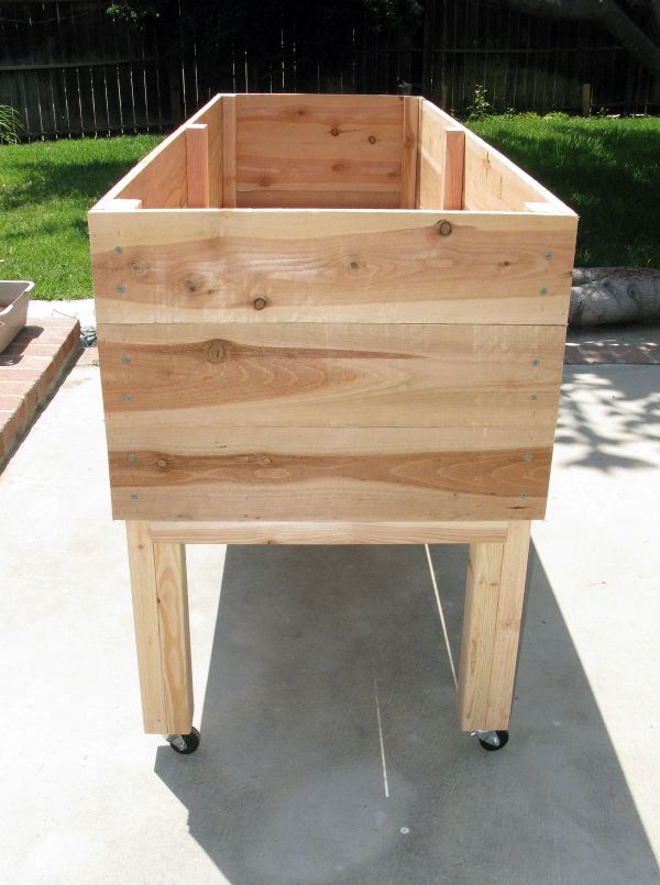 Buy Hand Crafted Jumbo Portable Elevated Planter Box, made to order