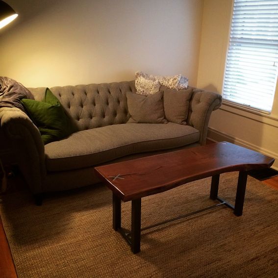 Handmade Black Walnut Live Edge Coffee Table by Boundary Customs LLC ...