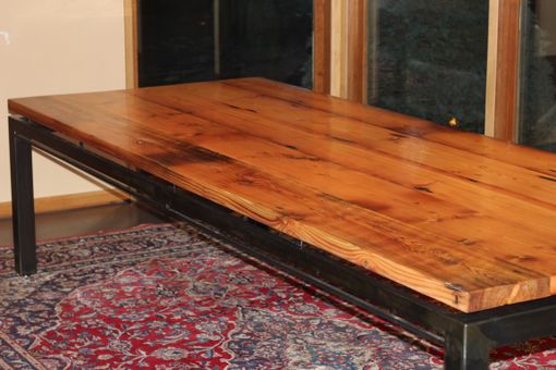 Custom Made Reclaimed Lumber And Steel Dining Table