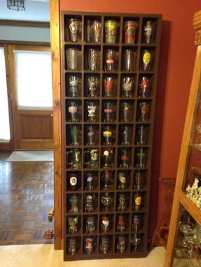 Custom Made Display Case For Collected Glasses