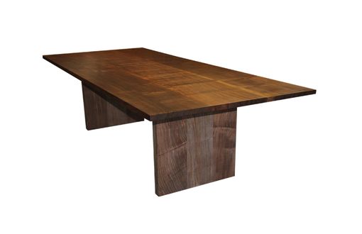 Custom Made Modern Dining Table, Walnut